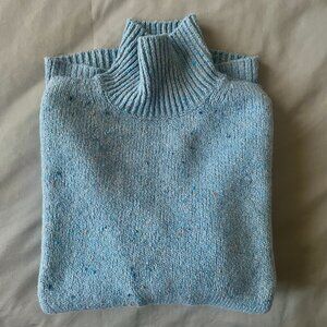 Uniqlo: C Soft Knit Long Sleeve High Neck Sweater -- BLUE -- Size S -- NEW